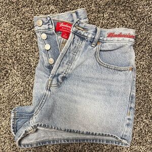 Budweiser Light Blue Denim Shorts
